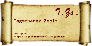 Tagscherer Zsolt névjegykártya