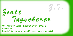 zsolt tagscherer business card